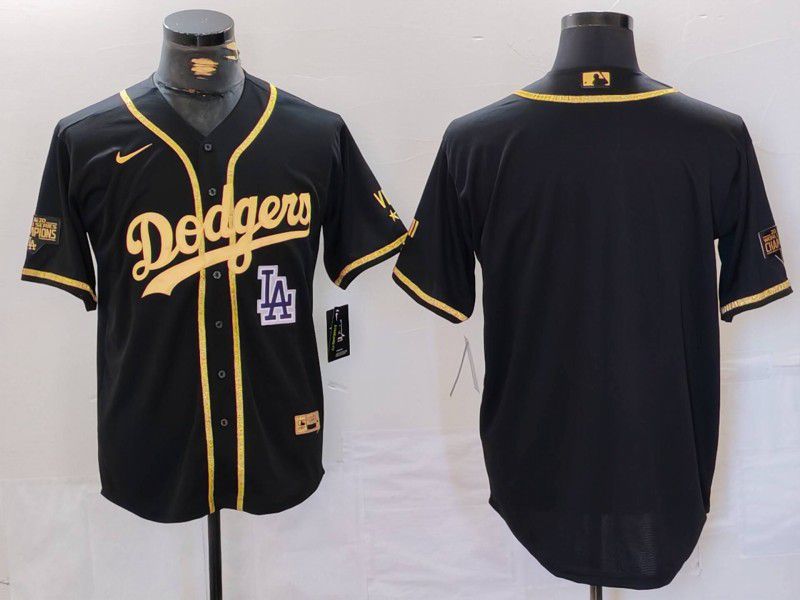 Men Los Angeles Dodgers Blank Black gold Fashion Nike Game MLB Jersey style 7061->los angeles dodgers->MLB Jersey